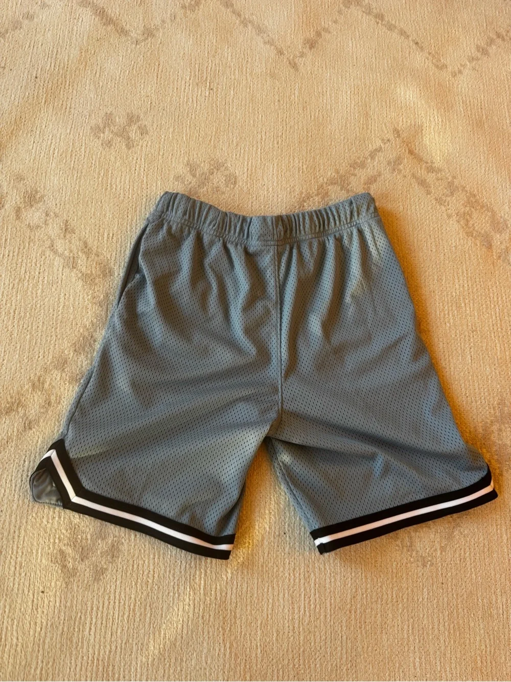 Old Navy Gray-Blue Mesh Athletic Shorts with Black Trim KIDS